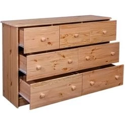 SUPERMARKET Buffet 7 Tiroirs Bois De Pin Massif 113x35x73 Cm 8 SUPERMARKET Buffet 7 Tiroirs Bois De Pin Massif 113x35x73 Cm -Buffet et enfilade Soldes 61305266 4
