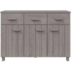 SUPERMARKET Buffet 113x40x80 Cm Bois Massif De Pin Gris Clair SUHB-340443 -Buffet et enfilade Soldes 61305361 4