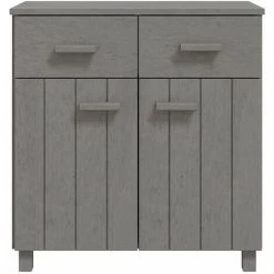 SUPERMARKET Buffet 79x40x80 Cm Bois Massif De Pin Gris Clair 7 SUPERMARKET Buffet 79x40x80 Cm Bois Massif De Pin Gris Clair -Buffet et enfilade Soldes 61305368 3