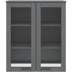 SUPERMARKET Dessus De Buffet 85x35x100 Cm Bois Massif De Pin Gris Foncé -Buffet et enfilade Soldes 61305383 3