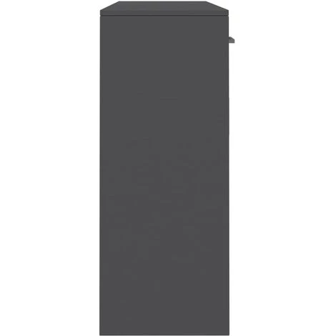 SUPERMARKET Buffet Aggloméré 110x30x75 Cm Gris 5 SUPERMARKET Buffet Aggloméré 110x30x75 Cm Gris – Image 5