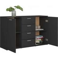 SUPERMARKET Buffet 120x35,5x75 Cm Aggloméré Gris 9 SUPERMARKET Buffet 120x35,5x75 Cm Aggloméré Gris -Buffet et enfilade Soldes 61305890 5