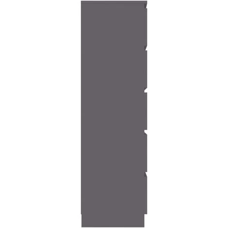 SUPERMARKET Buffet à Tiroirs 60x35x121 Cm Aggloméré Gris 5 SUPERMARKET Buffet à Tiroirs 60x35x121 Cm Aggloméré Gris – Image 5