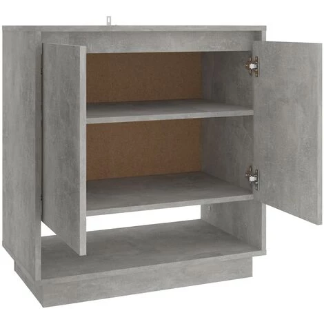 SUPERMARKET Buffet Aggloméré 70x41x75 Cm Gris Béton 5 SUPERMARKET Buffet Aggloméré 70x41x75 Cm Gris Béton – Image 5