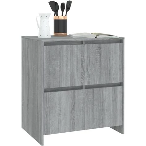 SUPERMARKET Buffet 70x41x75 Cm Aggloméré Sonoma Gris SUHB-813012 4 SUPERMARKET Buffet 70x41x75 Cm Aggloméré Sonoma Gris SUHB-813012 – Image 4