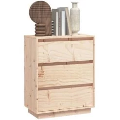 SUPERMARKET Buffet 60x34x75 Cm Bois Massif De Pin SUHB-813360 -Buffet et enfilade Soldes 61306183 4