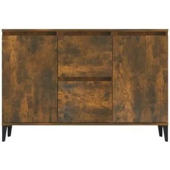 SUPERMARKET Buffet 104x35x70 Cm Aggloméré Chêne Fumé -Buffet et enfilade Soldes 61306216 3