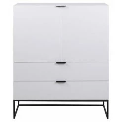 Buffets BOBOCHIC - Buffet Haut 2 Portes 100 Cm KALO - Blanc