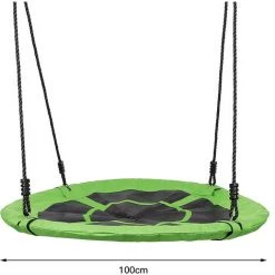 DYHF Balançoire Nid D’Oiseau Rond 100 CM De Diamètre Pour Arbre Supporté De Charge Maximale 100 KG Extérieur Vert - Vert Gazon -Buffet et enfilade Soldes 61354734 3