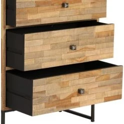 FIMEI Buffet Bois De Teck Recyclé 60 X 30 X 75 Cm -Buffet et enfilade Soldes 61380537 5