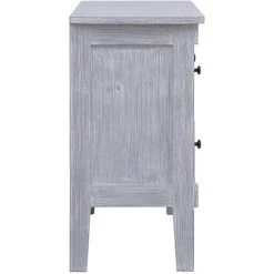 FIMEI Buffet Avec 2 Tiroirs 90x30x60 Cm Bois D'acajou Massif -Buffet et enfilade Soldes 61380825 4