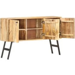 FIMEI Buffet 118x30x75 Cm Bois De Manguier Massif -Buffet et enfilade Soldes 61381010 3