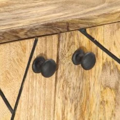 FIMEI Buffet 118x30x75 Cm Bois De Manguier Massif -Buffet et enfilade Soldes 61381010 5