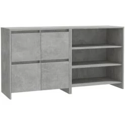 FIMEI Buffets 2 Pcs Gris Béton Bois D'ingénierie -Buffet et enfilade Soldes 61381348 2