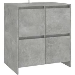 FIMEI Buffets 2 Pcs Gris Béton Bois D'ingénierie -Buffet et enfilade Soldes 61381348 4