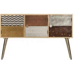 FIMEI Buffet 120 X 30 X 75 Cm Bois De Manguier Massif -Buffet et enfilade Soldes 61382006 4