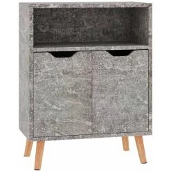 FIMEI Buffet Gris Béton 60x30x72 Cm Aggloméré -Buffet et enfilade Soldes 61382353 2