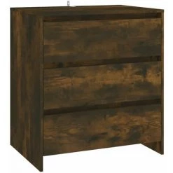 FIMEI Buffets 3 Pcs Chêne Fumé Bois D'ingénierie -Buffet et enfilade Soldes 61382626 5