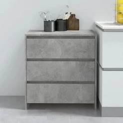FIMEI Buffet Gris Béton 70x41x75 Cm Aggloméré
