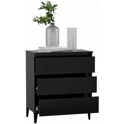 TRUE DEAL Buffet Noir 60x35x69 Cm Aggloméré 7 TRUE DEAL Buffet Noir 60x35x69 Cm Aggloméré -Buffet et enfilade Soldes 61800103 3
