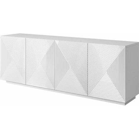 Buffets BOBOCHIC - Buffet 4 Portes 200 Cm ALICE Blanc Mat - Blanc Mat 3 Buffets BOBOCHIC - Buffet 4 Portes 200 Cm ALICE Blanc Mat - Blanc Mat – Image 3