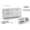 ARGONAUTA Meuble Bas Blanc Pour Couloir Ou Buffet Pour Salon 140 X 38 X 62 H