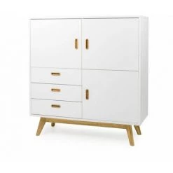 Buffets BOBOCHIC - Buffet 3 Portes 114 Cm BAYRA - Blanc