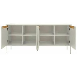 Buffets BOBOCHIC - Buffet 4 Portes 175 Cm HAMPTON Blanc - Blanc -Buffet et enfilade Soldes 62614171 5