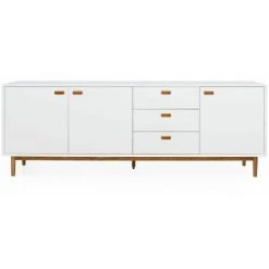 Buffets BOBOCHIC - Buffet 3 Portes 230 Cm KIARA Blanc - Blanc -Buffet et enfilade Soldes 62633672 3