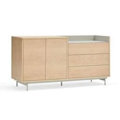 Buffets BOBOCHIC - Buffet 2 Portes 150 Cm VALLEY Chêne - Chêne