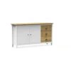 Buffets BOBOCHIC - Buffet 2 Portes 150 Cm ARAS Pin Massif Chêne Et Blanc - Chêne Et Blanc