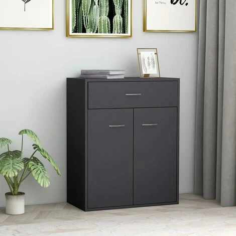 SUPERMARKET Buffet Gris 60 X 30 X 75 Cm Aggloméré SUHB-800713 1 SUPERMARKET Buffet Gris 60 X 30 X 75 Cm Aggloméré SUHB-800713