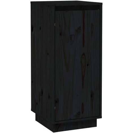 SUPERMARKET Buffet Noir 31,5x34x75 Cm Bois Massif De Pin SUHB-813358 2 SUPERMARKET Buffet Noir 31,5x34x75 Cm Bois Massif De Pin SUHB-813358 – Image 2