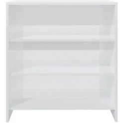 SUPERMARKET Buffet Blanc Brillant 70x40,5x75 Cm Aggloméré -Buffet et enfilade Soldes 63650129 5