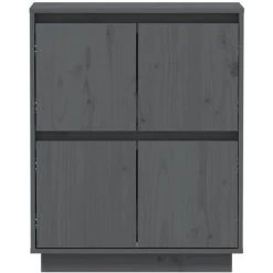 SUPERMARKET Buffet Gris 60x34x75 Cm Bois Massif De Pin SUHB-813377 -Buffet et enfilade Soldes 63650719 5