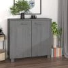 SUPERMARKET Buffet Gris Foncé 85x35x80 Cm Bois Massif De Pin SUHB-340494