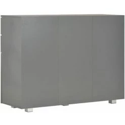SUPERMARKET Buffet Gris Brillant 107 X 35 X 76 Cm -Buffet et enfilade Soldes 63651080 5