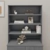 SUPERMARKET Dessus De Buffet Gris Foncé 90x30x100 Cm Bois Massif De Pin