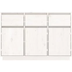 SUPERMARKET Buffet Blanc 110x34x75 Cm Bois Massif De Pin 7 SUPERMARKET Buffet Blanc 110x34x75 Cm Bois Massif De Pin -Buffet et enfilade Soldes 63651290 3