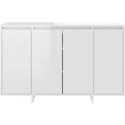 SUPERMARKET Buffet Blanc Brillant 120x41x75 Cm Aggloméré -Buffet et enfilade Soldes 63651331 5