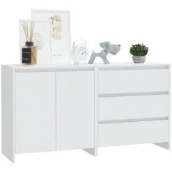 SUPERMARKET Buffets 2 Pcs Blanc Bois D'ingénierie SUHB-3098057 7 SUPERMARKET Buffets 2 Pcs Blanc Bois D'ingénierie SUHB-3098057 -Buffet et enfilade Soldes 63651459 3