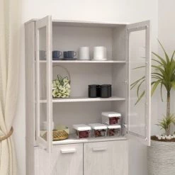 SUPERMARKET Dessus De Buffet Blanc 85x35x100 Cm Bois Massif De Pin SUHB-340505 -Buffet et enfilade Soldes 63651510 3