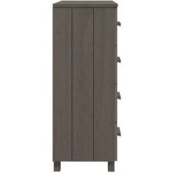 SUPERMARKET Buffet Gris Clair 79x40x103,5 Cm Bois Massif De Pin -Buffet et enfilade Soldes 63652883 4