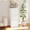 SUPERMARKET Buffet Blanc 32x34x75 Cm Bois Massif De Pin