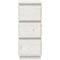 SUPERMARKET Buffet Blanc 32x34x75 Cm Bois Massif De Pin -Buffet et enfilade Soldes 63655734 5