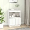 SUPERMARKET Buffet Blanc 60x34x75 Cm Bois Massif De Pin SUHB-813521