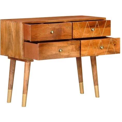 SUPERMARKET Buffet 85x40x70 Cm Bois De Manguier Solide 2 SUPERMARKET Buffet 85x40x70 Cm Bois De Manguier Solide – Image 2