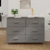 SUPERMARKET Buffet Gris Clair 113x40x80 Cm Bois Massif De Pin