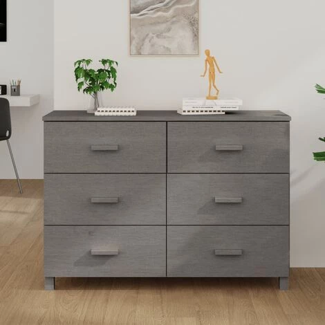 SUPERMARKET Buffet Gris Clair 113x40x80 Cm Bois Massif De Pin 1 SUPERMARKET Buffet Gris Clair 113x40x80 Cm Bois Massif De Pin