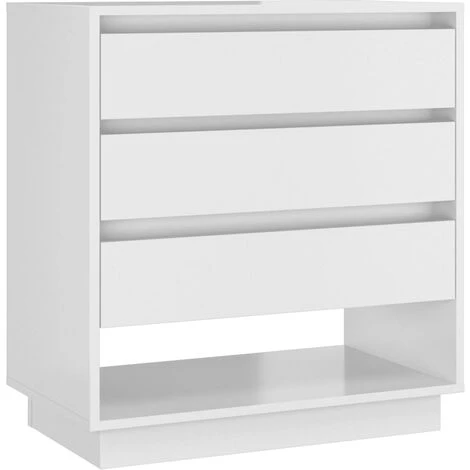 SUPERMARKET Buffet Blanc Brillant 70x41x75 Cm Aggloméré SUHB-809554 2 SUPERMARKET Buffet Blanc Brillant 70x41x75 Cm Aggloméré SUHB-809554 – Image 2